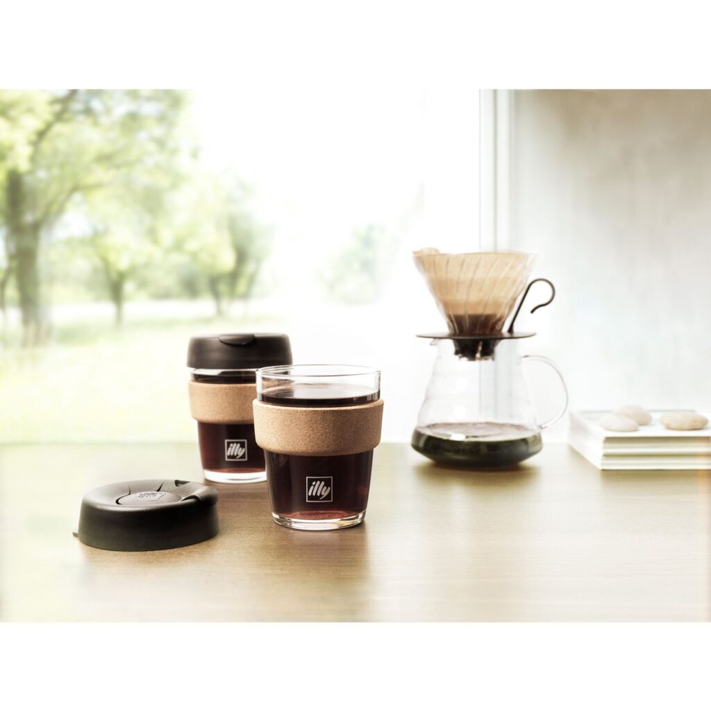 ILLY KEEPCUP TRAVEL MUG GLASS 12oz