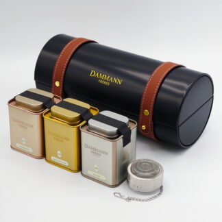 Dammann Gift Set - Merveilleux 3 Mini Canisters and a tea ball in